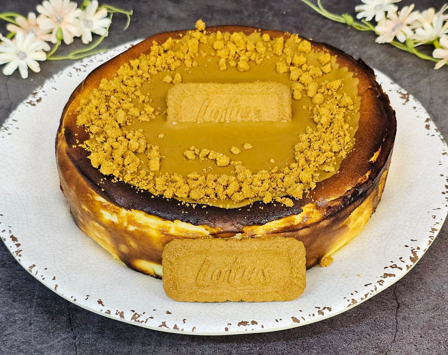Cheesecake Basque Biscoff Inteiro Grande 1.200g